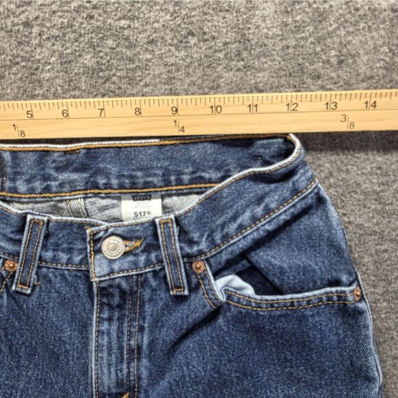 Vintage Levis 517 Jeans Womens 5 Juniors Blue Bootcut Low Rise Made USA 90s - Picture 7 of 10